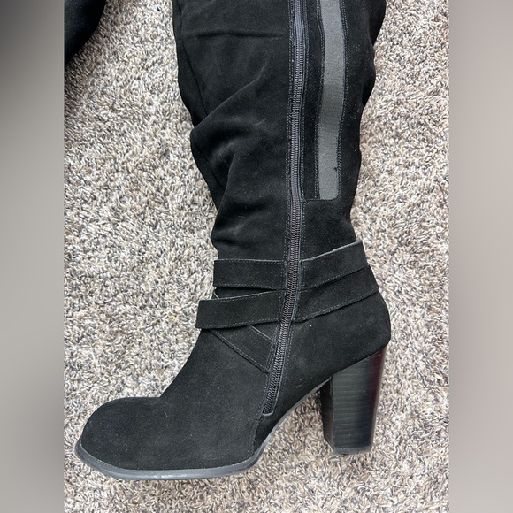 Torrid Suede Heeled Slouchy Wide Calf Boots like new possibly size 10 - Picture 7 of 10